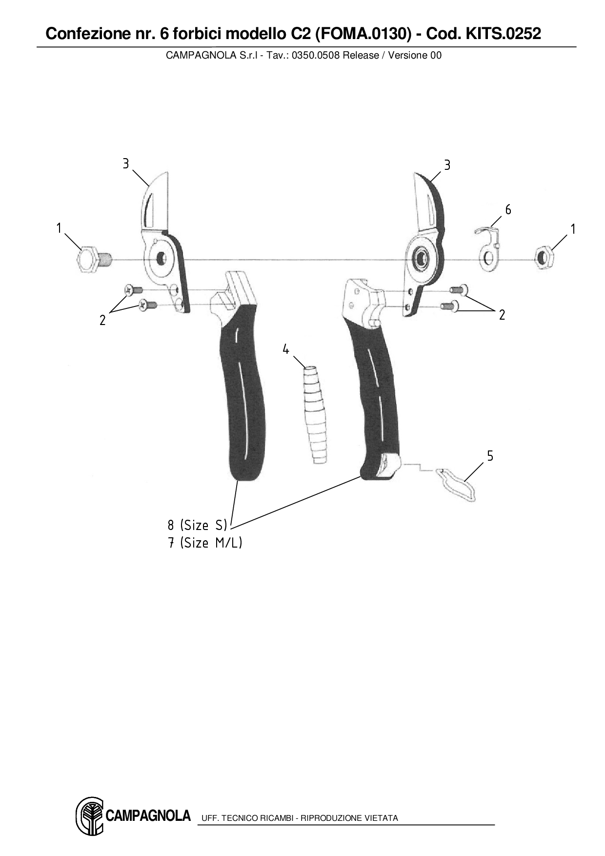 KITS.0252_Confezione nr. 6 forbici modello C2 (FOMA.0130)